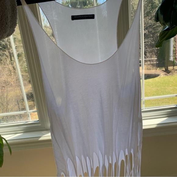 White tank top /Beach Cover Up - Picture 2 of 6